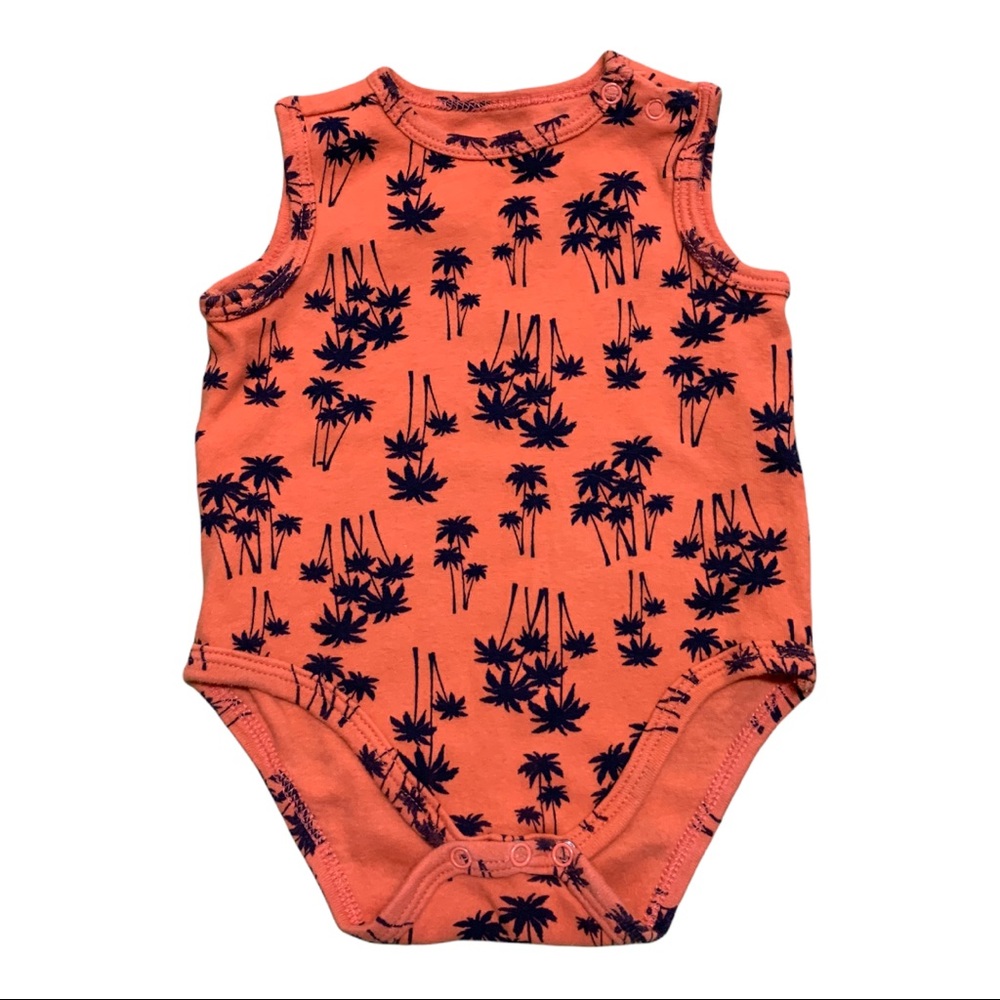 Monkey Bars Palm Tree Beach Onesie Snap Button Bodysuit Baby 0-3 Month